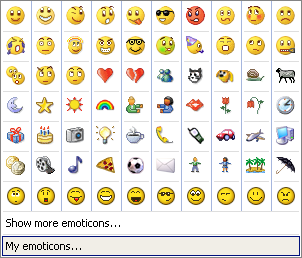 emoticon list