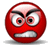 3D smiley full of anger animated emoticon