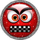 Angry smiley face animated emoticon