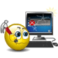 emoticon of Computer Smash