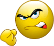 Fist shake smiley (Angry Emoticons)