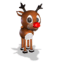 Rudolph the Reindeer animated emoticon