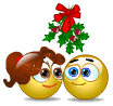 Christmas kiss animated emoticon