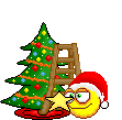 Christmas tree animated emoticon