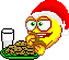 Eating cookies emoticon (Christmas Emoticons)