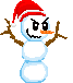 Evil snowman emoticon (Christmas Emoticons)