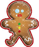 Gingerbread Bite animated emoticon
