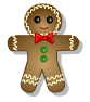 Gingerbread man smiley (Christmas Emoticons)