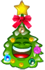 happy christmas tree emoticon