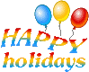 Happy Holidays animated emoticon