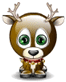 Happy Reindeer emoticon (Christmas Emoticons)