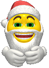Ho Ho Ho Santa Smiley emoticon (Christmas Emoticons)