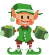 holiday elf emoticon