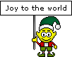 Joy To The World Elf emoticon (Christmas Emoticons)