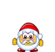 Jumping Santa animated emoticon