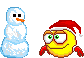 Making snowman animated emoticon