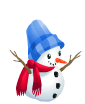 Merry Snowman animated emoticon