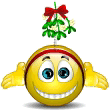 Mistletoe hat emoticon (Christmas Emoticons)