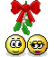 Mistletoe Kiss emoticon (Christmas Emoticons)