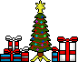 presents under xmas tree emoticon