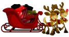 Reindeer Sleigh emoticon (Christmas Emoticons)