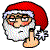 Santa flipping off animated emoticon