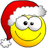 Santa hat animated emoticon
