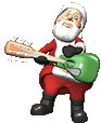 Santa Jamming Guitar emoticon (Christmas Emoticons)