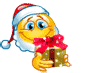 Santa Present animated emoticon