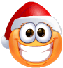 Santa smiley face animated emoticon