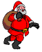Santa sneaking animated emoticon