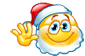Santa Wave smiley (Christmas Emoticons)