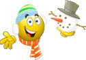 Smiley snowman emoticon