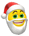 Winking Smiley Santa animated emoticon
