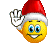 Xmas wave smiley (Christmas Emoticons)