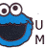 Cookie Monster emoticon (Funny Emoticons set)