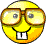 Nerd smiley face animated emoticon