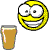 Smiley drinking beer animated emoticon