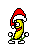 Christmas Banana emoticon (Banana Emoticons)