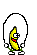 Banana skipping rope animated emoticon