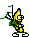 Banana with bagpipes animated emoticon