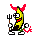 Devil dancing banana emoticon (Banana Emoticons)
