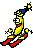 emoticon of Skiing Banana