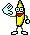 Waving Banana emoticon (Banana Emoticons)