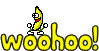 Woohoo Dancing Banana smiley (Banana Emoticons)