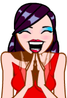 icon of excited girl