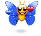 Happy Butterfly animated emoticon