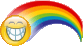 Happy rainbow animated emoticon