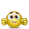 Jumping for joy animated emoticon