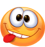 Smiling tongue emoticon (Happy Emoticons)